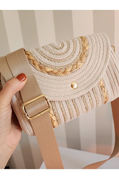 Yektayla El yapımı tasarım yan çanta,hasır çanta ,yazlık çanta, omuz çantası,...