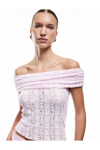 Koton New Season Semi-Transparent Sleeveless Slim Fit Madonna Collar Lace Blouse