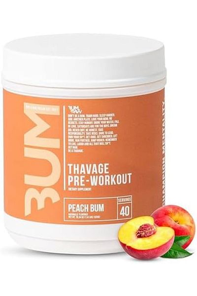 RAW Pre Workout Powder, Thavage - Chris Bumstead Sports Nutrition Supplement for Men & Women - Cbum