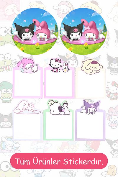 Grafikup Super Sticker Set - 100+ Pieces of Stickers, 6 Pieces of Memo Pad Stickers, 2 Pieces of Coaster Sticker Set
