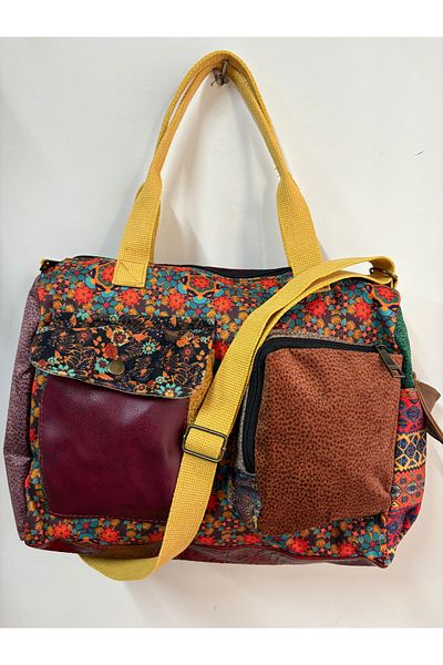 Street Bag Patchwork Etnic Autentic Boem Geantă de umăr Geantă de mână Utilizare zilnică Utilizare în călătorie Geantă de poștaș