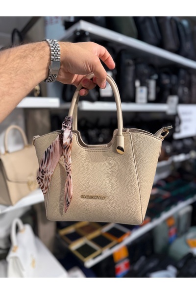 GOLDEN POLO YUMUŞAK DERİ YÜKSEK KALİTE EL VE OMUZ ÇANTASI FULARLI