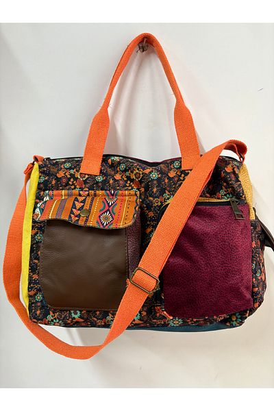 Street Bag Patchwork Etnic Autentic Boem Geantă de umăr Geantă de mână Utilizare zilnică Utilizare în călătorie Geantă de poștaș