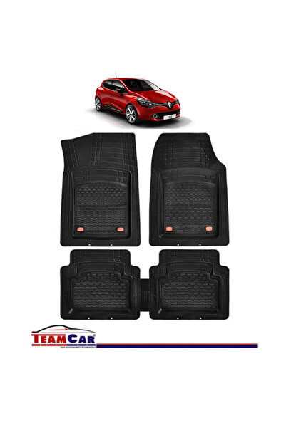 TEAMCAR Covorașe auto tip tavă compatibile cu Renault Clio IV (2012-2019) neg...