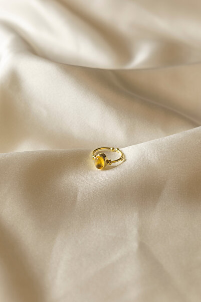Rinacre Atelier Sitrin Gold Doğal Taş Yüzük
