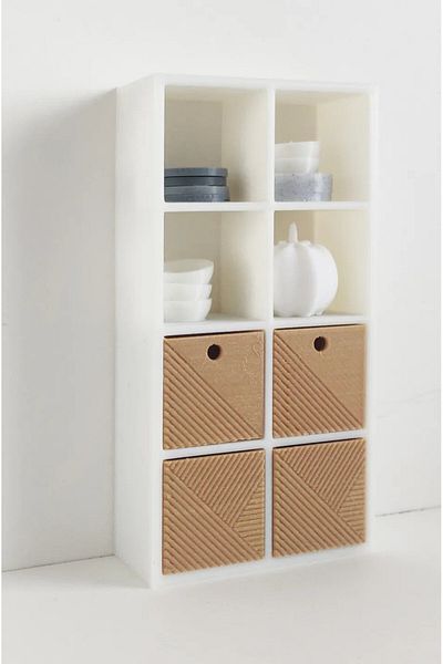 CharmFancy 1/12 Scale Cabinet Box with Shelf Miniature Diorama Goods Accessory Model