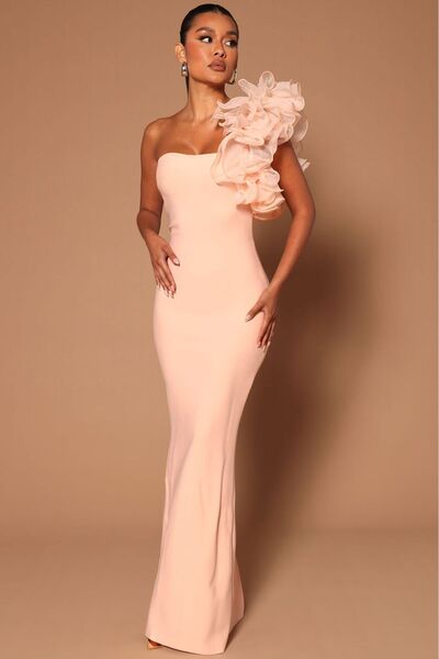 allura Off-the-shoulder evening dress in corset fabric