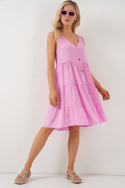 MRA Fashion Zero Cufflinks Short Dress 2571 - Pink