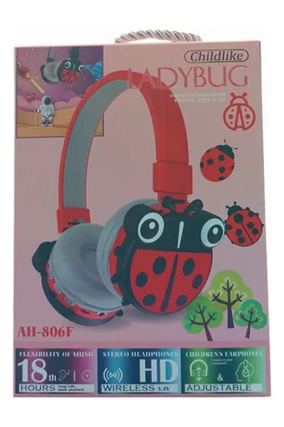 Generic Ladybug Bluetooth Headset Children's Wireless Headphones