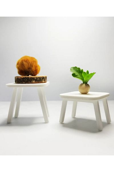 CharmFancy 1/12 Scale Modern Coffee Table Miniature Diorama Goods Accessory Model
