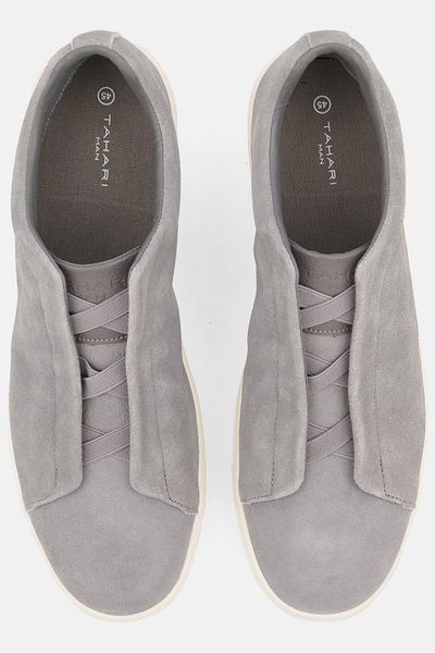 Tahari Men Slip On Suede Casual Shoes, Grey
