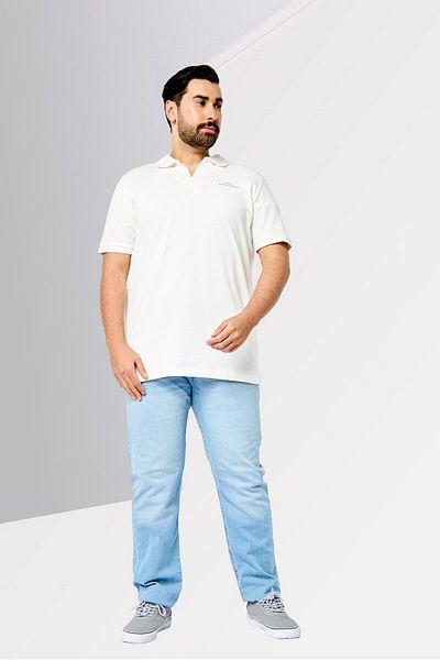 John Richmond Men Regular Fit Brand Logo Short Sleeves Polo Shirt, White