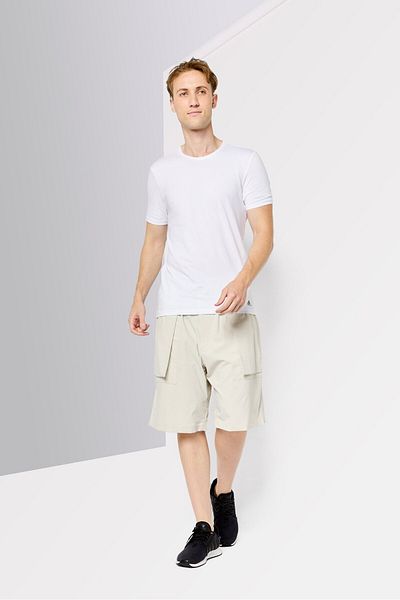 adidas Men Sportswear Fit Brand Logo Outdoor Shorts, Grey