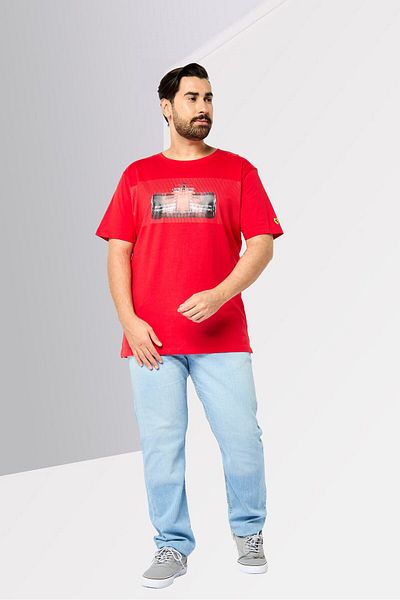 Scuderia Ferrari Men Crew Neck Short Sleeves Graphic Print T-Shirt, Red
