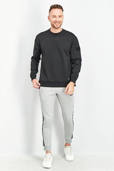 adidas Men Sportswear Fit Parley Running Sweatshirt, Black