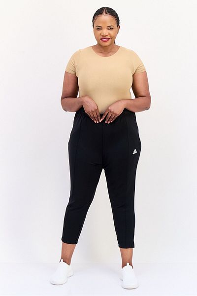 adidas Women Slim Fit Training Track Pants, Black