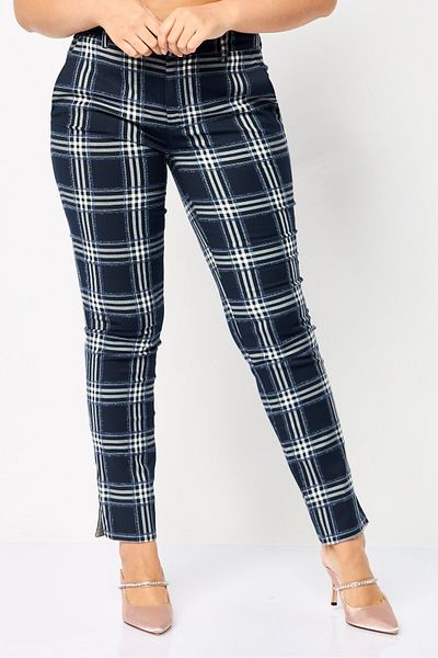 Harmont & Blaine Women Regular Fit Plaid Chino Pants, Multicolor