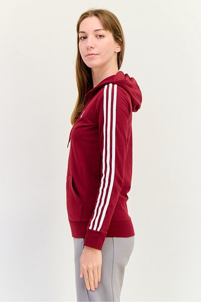 adidas Women Sportswear Fit Long Sleeve Outdoor Sweatshirt, Maroon