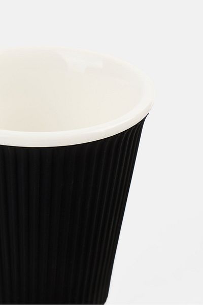Les Artistes Paris Pantone Tea Coffee Cup With Silicone Cover 180 ml, Black
