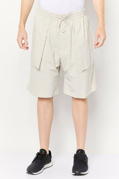 adidas Men Sportswear Fit Brand Logo Outdoor Shorts, Grey