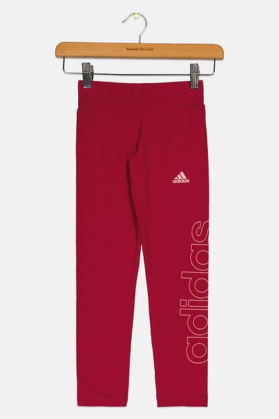 adidas Kids Girl Brand Logo Outdoor Tights, Burgundy