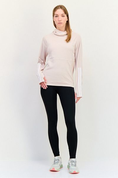 adidas Women Sportswear Fit Long Sleeve Outdoor Sweatshirt ,Light Pink