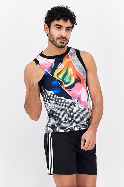 adidas Men Sportswear Fit Sleeveless Training Vest, Multicolor