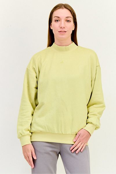 adidas Women Sportswear Fit Long Sleeve Outdoor Sweatshirt, Yellow