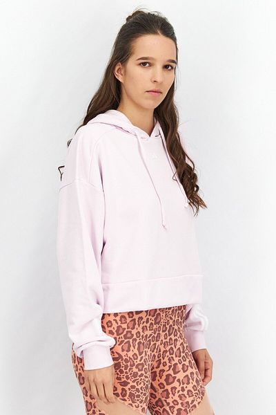 adidas Women Sportswear Fit Long Sleeve French Terry Hoodie, Pink