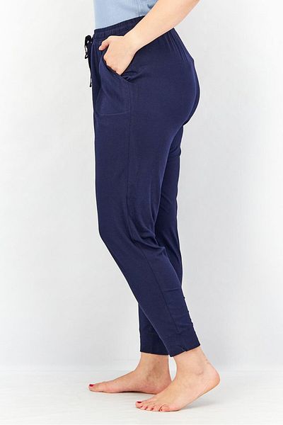Tchibo Women Pull-On Drawstring Solid Pants, Navy