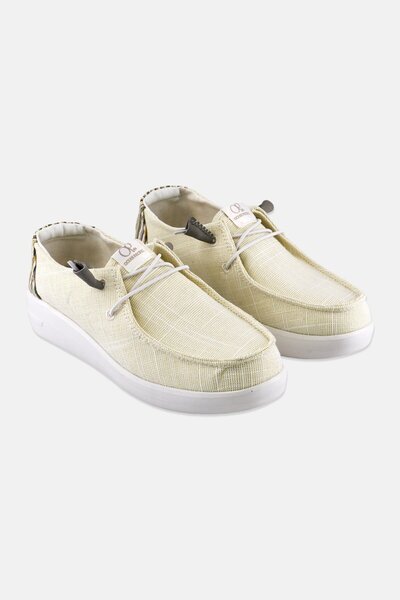 Ocean Pacific حذاء كاجوال نسائي معدني برباط، بيج