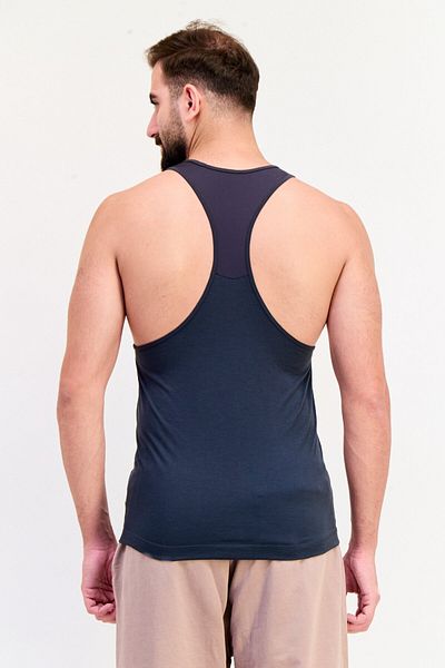 adidas Men Sportswear Fit Sleeveless Yoga Tank, Dark Grey