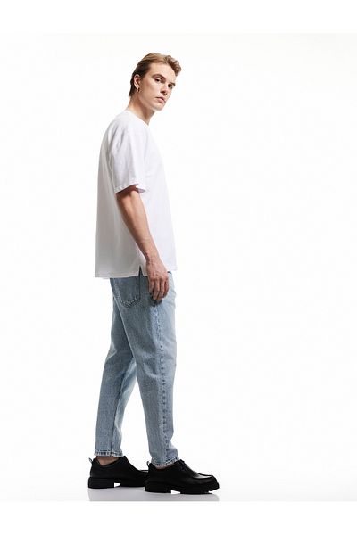 Koton New Season Loose Fit Jean Trousers with Cotton Pockets - Steve Jean