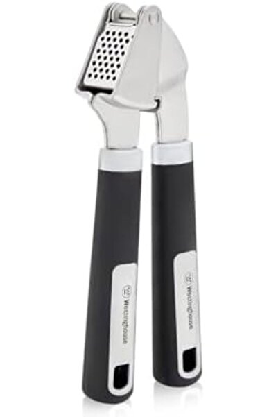 Westinghouse Stainless Steel Garlic Press - White | Rust-Proof, Non-Slip Grip...