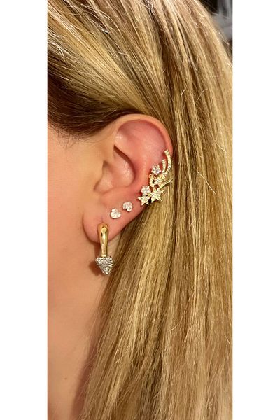 Store Diva Charm Gold Ivy Cartilage Earring