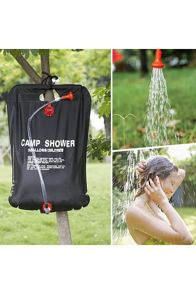 Generic Dus Solar Turistic, Pentru Camping, 20 L, Portabil, Negru, 60 Cm X 40 Cm