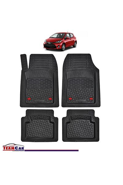 TEAMCAR Covorașe auto tip tavă ® compatibile cu Toyota Yaris XP130 (2011–2020) - Hatchback