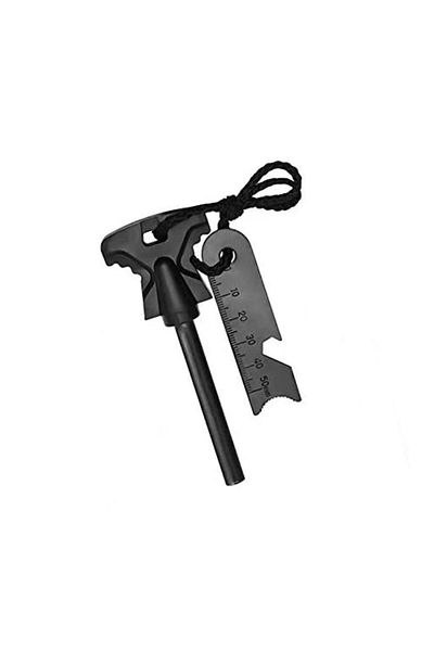Globalport Retail Amnar pentru camping, drumetie, supravietuire, 11 cm, negru