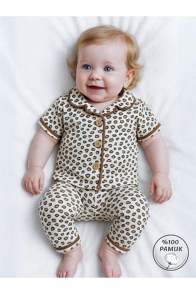 GizaKids 100% Cotton Short Sleeve Baby Kids Pajamas