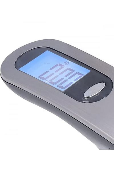 rexa ميزان أمتعة رقمي محمول بشاشة LCD - أسود/فضي - سعة 50 كجم