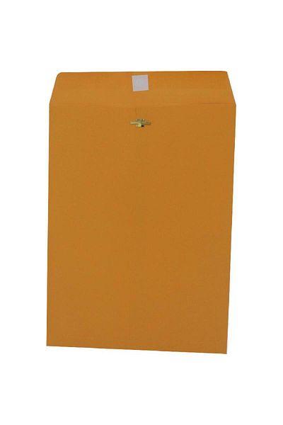 Roco Kraft Catalog Envelopes – Clasp/Gum Closure, 9 x 12 in, Gold