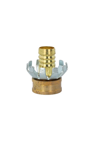 ACE Clinch Female Hose Connector Bronze and Silver 5/8inch