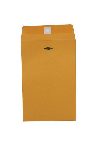 Roco Kraft Catalog Envelopes – Clasp/Gum Closure, 6 x 9 in, Gold