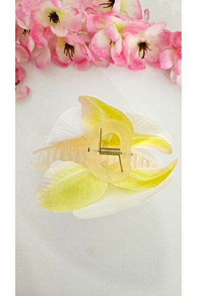 cityvision Orkide Çiçeği İncili Mandal Toka 10 cm Çift Taraflı 1 adet