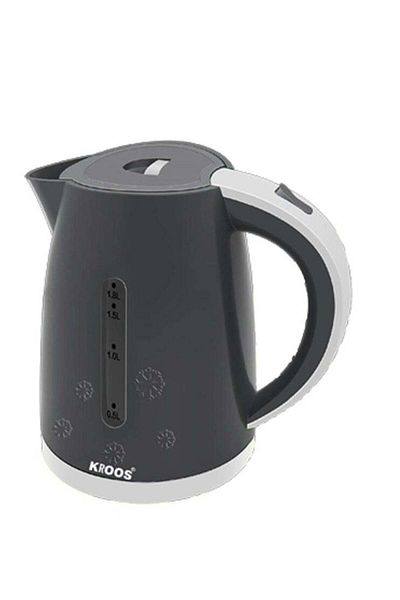 Kroos Cross Electric Glass Kettle 1500W | BPA Free Hot Water Kettle | Auto Stop & Dry Boil Protectio