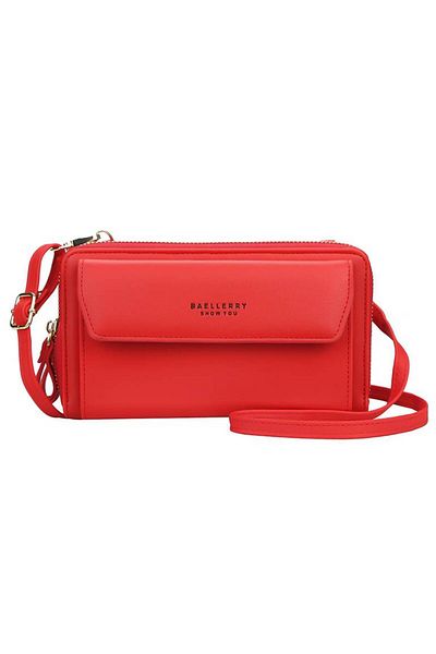 Generic Women's Shoulder Strap Wallet - Red