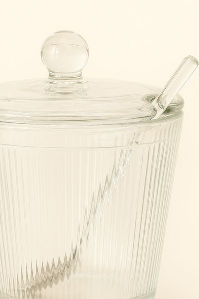 Mirilliahome Glass Sugar Bowl with Spoon – Glass Sugar Bowl with Lid