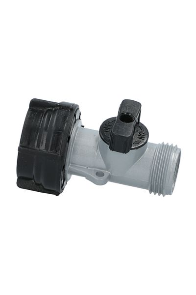 ACE Zinc Threaded Male Hose Shut-Off Valve Black and White