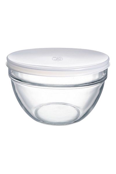 Luminarc Empilable Tempered Glass Salad Bowl with Lid White and Transparent 230ml