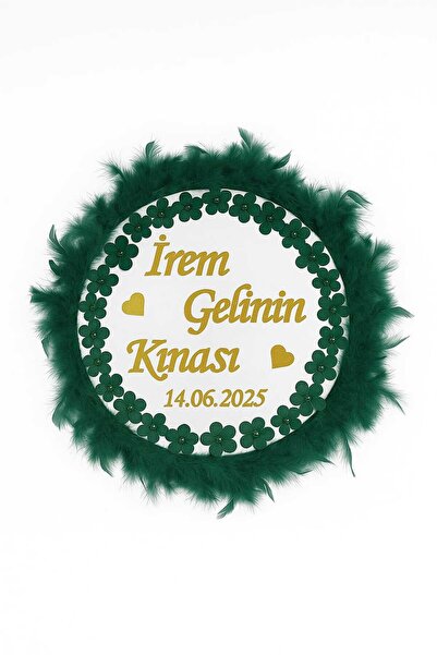 İsme ÖzelOtriş Süslü Pleksi Yazılı Aplikli Deri Tef Kına Gecesi Gelin Tefi 30cm Vurmalı Müzik Aleti